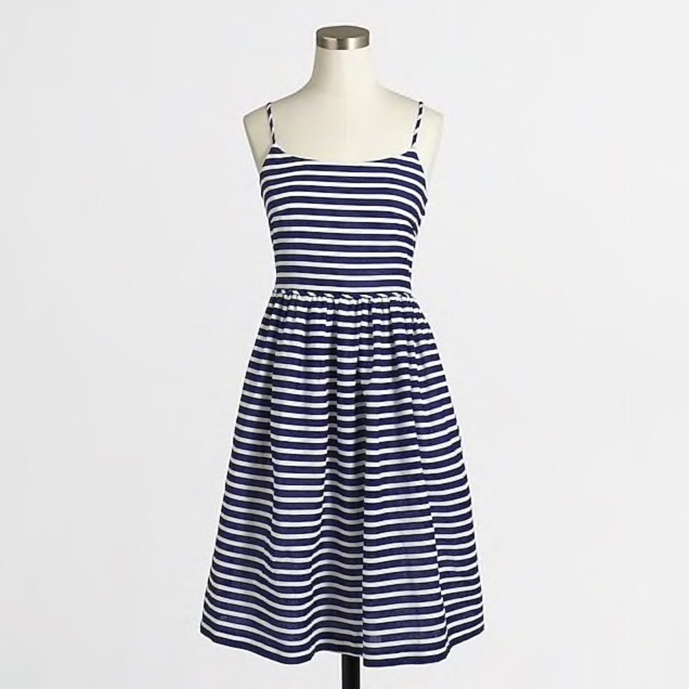 J. Crew Stripe Linen Cotton Sundress